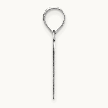 Polished Etched Letter G Initial Pendant, 14K White Gold