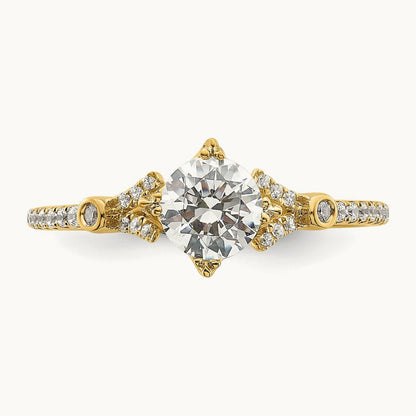 3/4ct Round Semi-Mount Engagement Dia Ring, 14K Gold