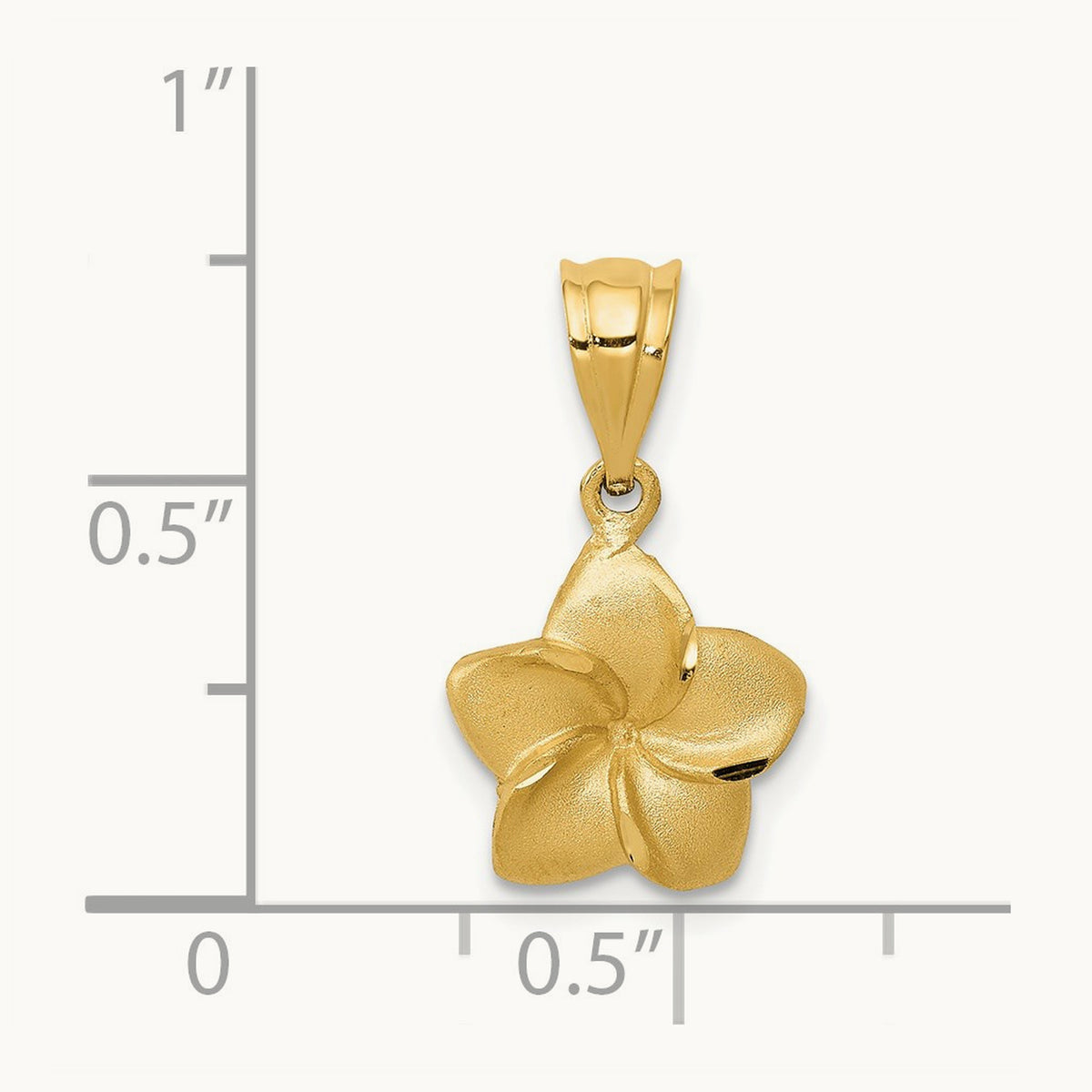 Plumeria Floral Charm Pendant — 19mm