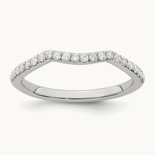Diamond Wedding Band, 14K White Gold