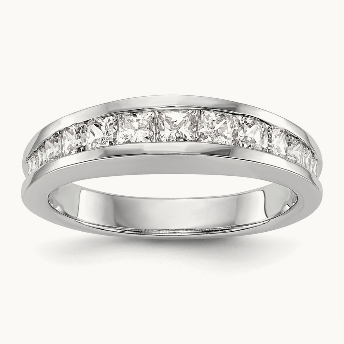 Diamond Wedding Band, 14K White Gold