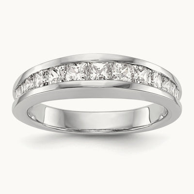 Diamond Wedding Band, 14K White Gold