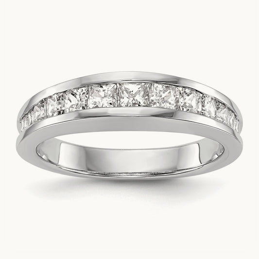 Diamond Wedding Band, 14K White Gold