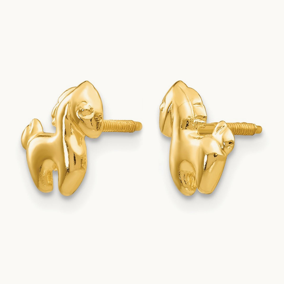Madi K Pony Screwback Earrings, 14K