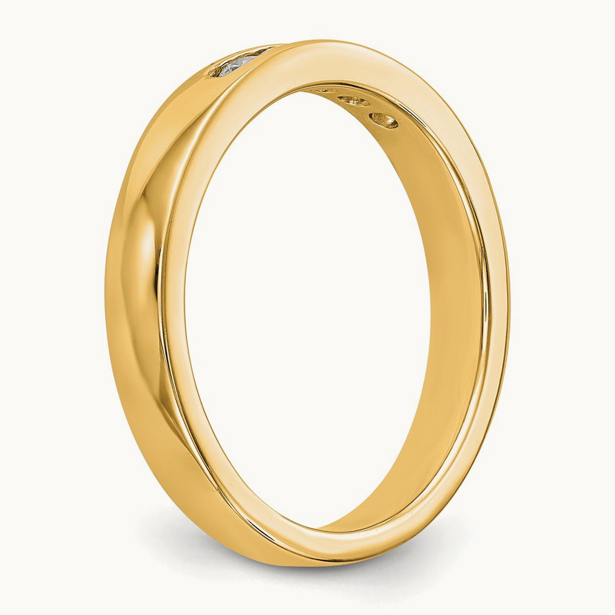Setting: 5- Stone Closed Channel Band Mounting, 2.1mm — 14K Yellow Gold