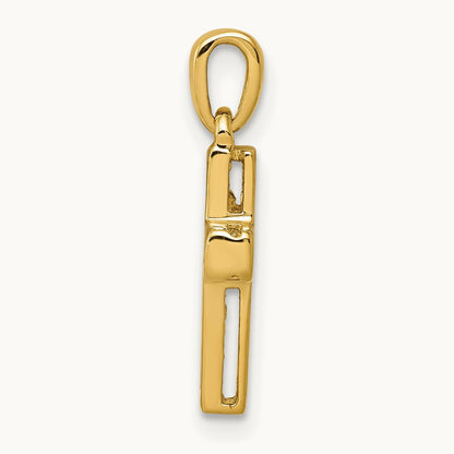 1/6ct. Diamond Latin Cross Pendant — 14K Yellow Gold