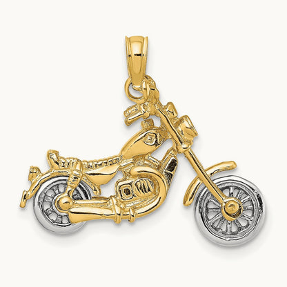 3-D Moveable Motorcycle Charm — 16.78mm