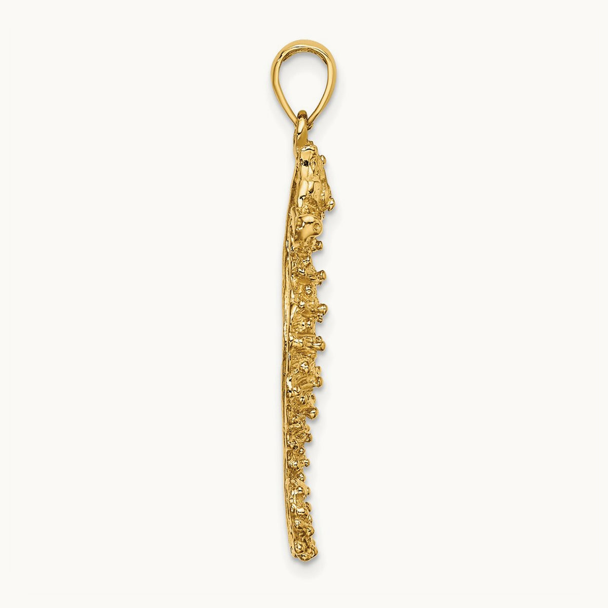Textured Seahorse Charm — 25.15mm