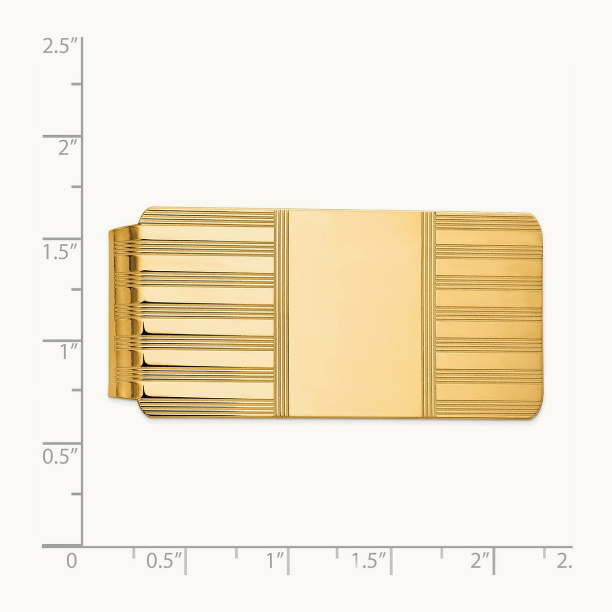 Men's Polished Money Clip, 14K