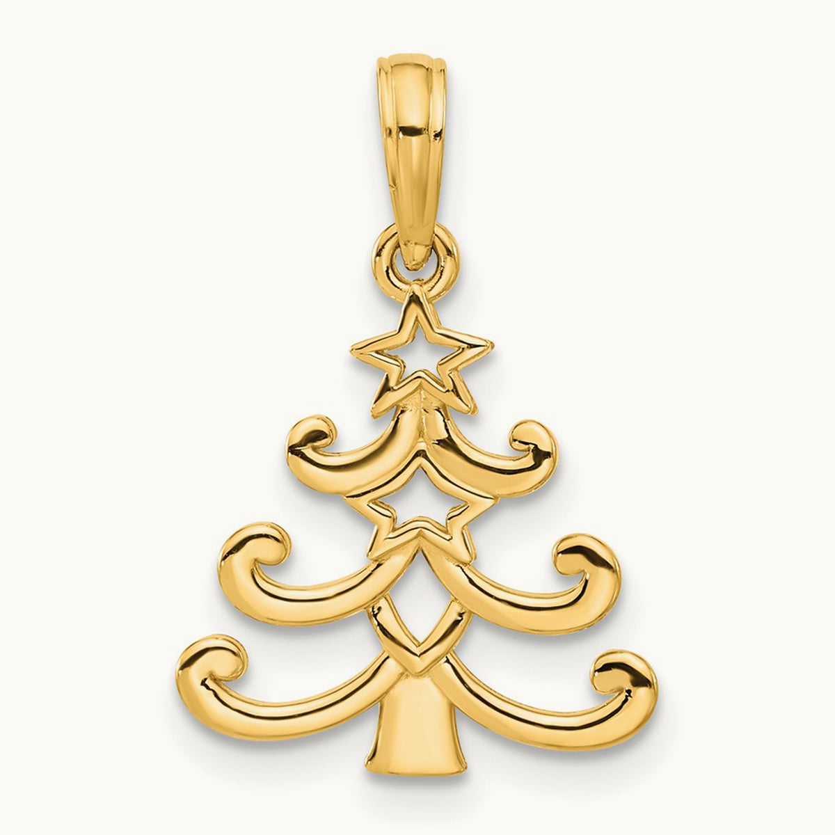 Polished Christmas Tree Pendant — 17.5mm