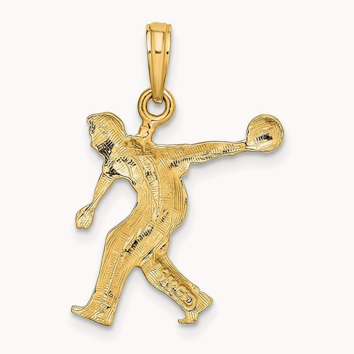 Male Bowling Charm, 14K