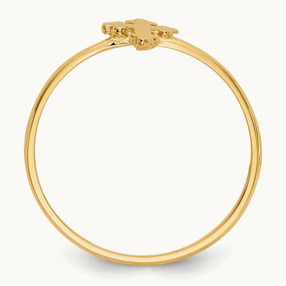Polished Cross Ring — 14K Yellow Gold
