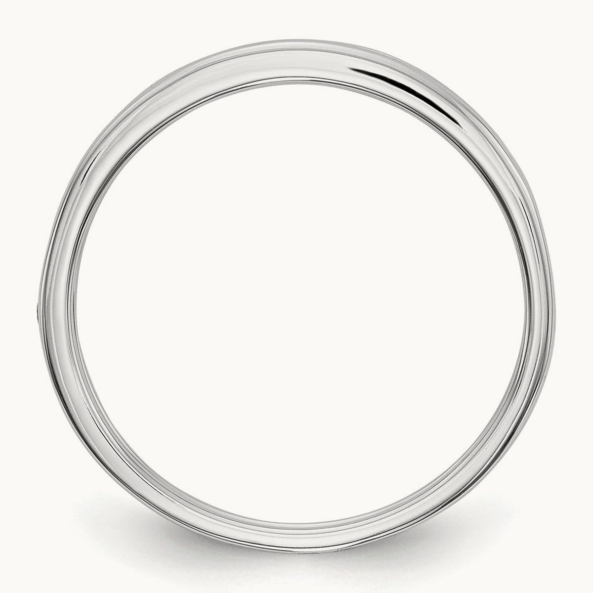 Blue and White Diamond Band, 14K White Gold