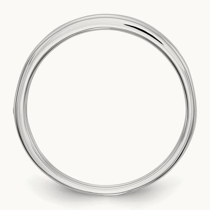 Blue and White Diamond Band, 14K White Gold