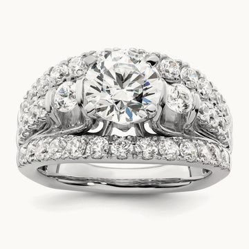Round Engagement Ring, 3.00 ct tw Lab-Grown Diamond