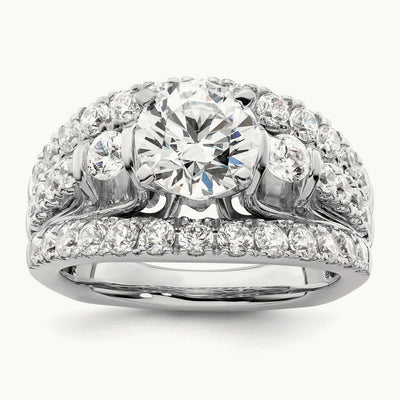 Round Engagement Ring, 3.00 ct tw Lab-Grown Diamond