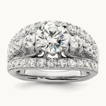 Round Engagement Ring, 3.00 ct tw Lab-Grown Diamond