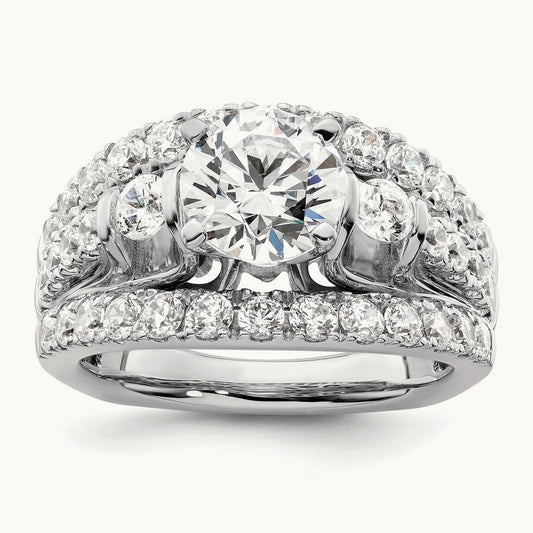 Round Engagement Ring, 3.00 ct tw Lab-Grown Diamond