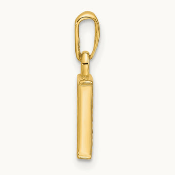 Diamond Letter P Initial Pendant, 14K with Rhodium