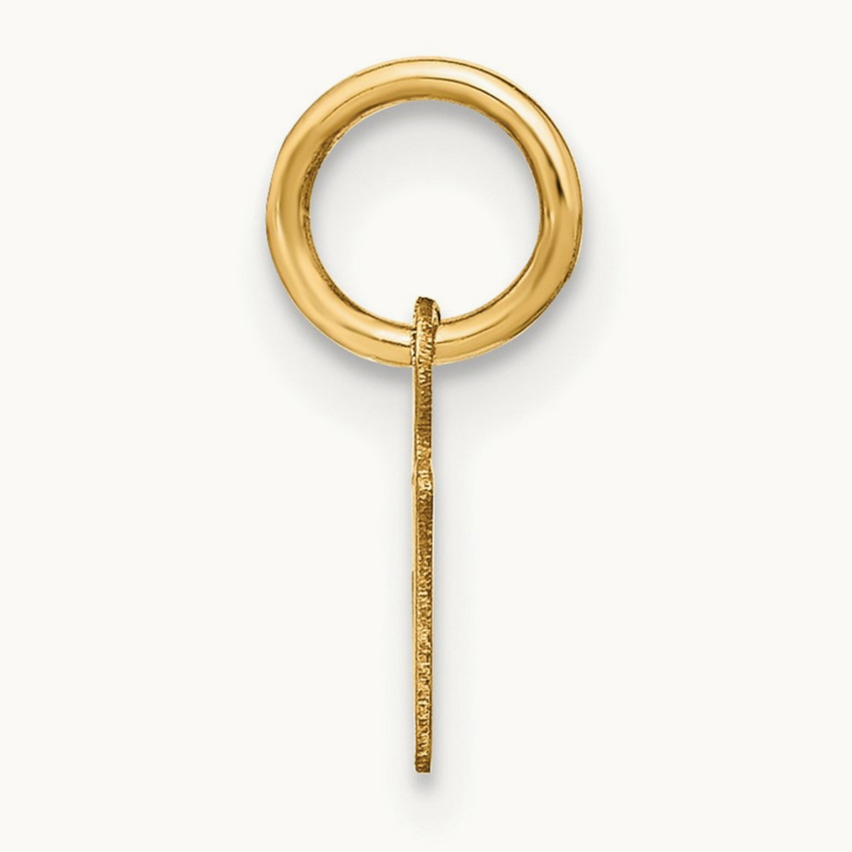 Upper case Initial Charm — 14K Yellow Gold, N