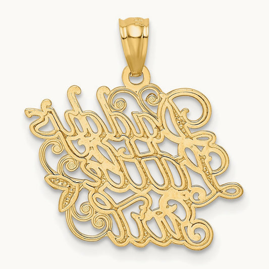 DADDYS LITTLE GIRL Pendant, 14K with Rhodium