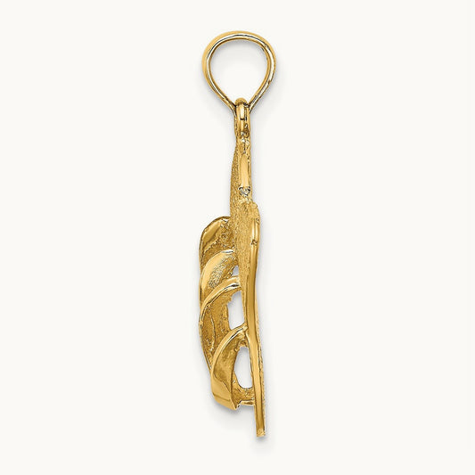3D SANIBEL ISLAND w/ Large Double Flip-Flop Charm, 14K