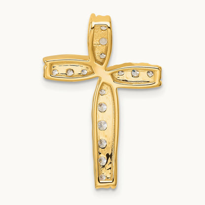 Cross Chain Slide Pendant, 0.50-1.00 ct tw Lab-Grown Diamond