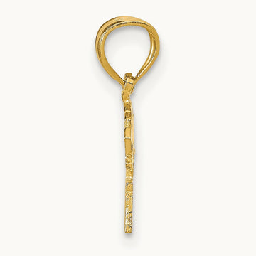 BORN TO WIN Pendant, 14K