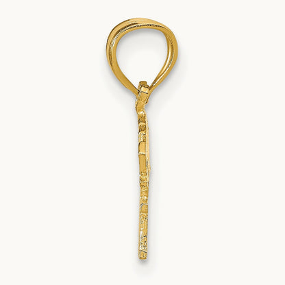 BORN TO WIN Pendant, 14K