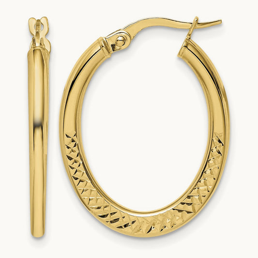 Hoop Earrings, 14K Yellow Gold