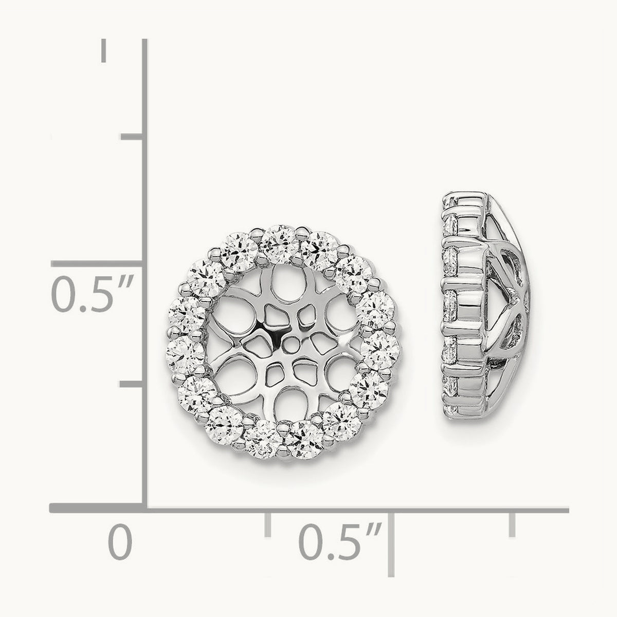 Diamond Earring Jackets, 14K White Gold