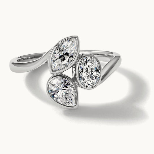 3 Stone Fashion Ring, 1.00 ct tw Lab-Grown Diamond