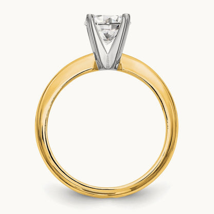 1.5ct. Heavy-Weight 4-Prong Solitaire Mounting, 14K Two-tone