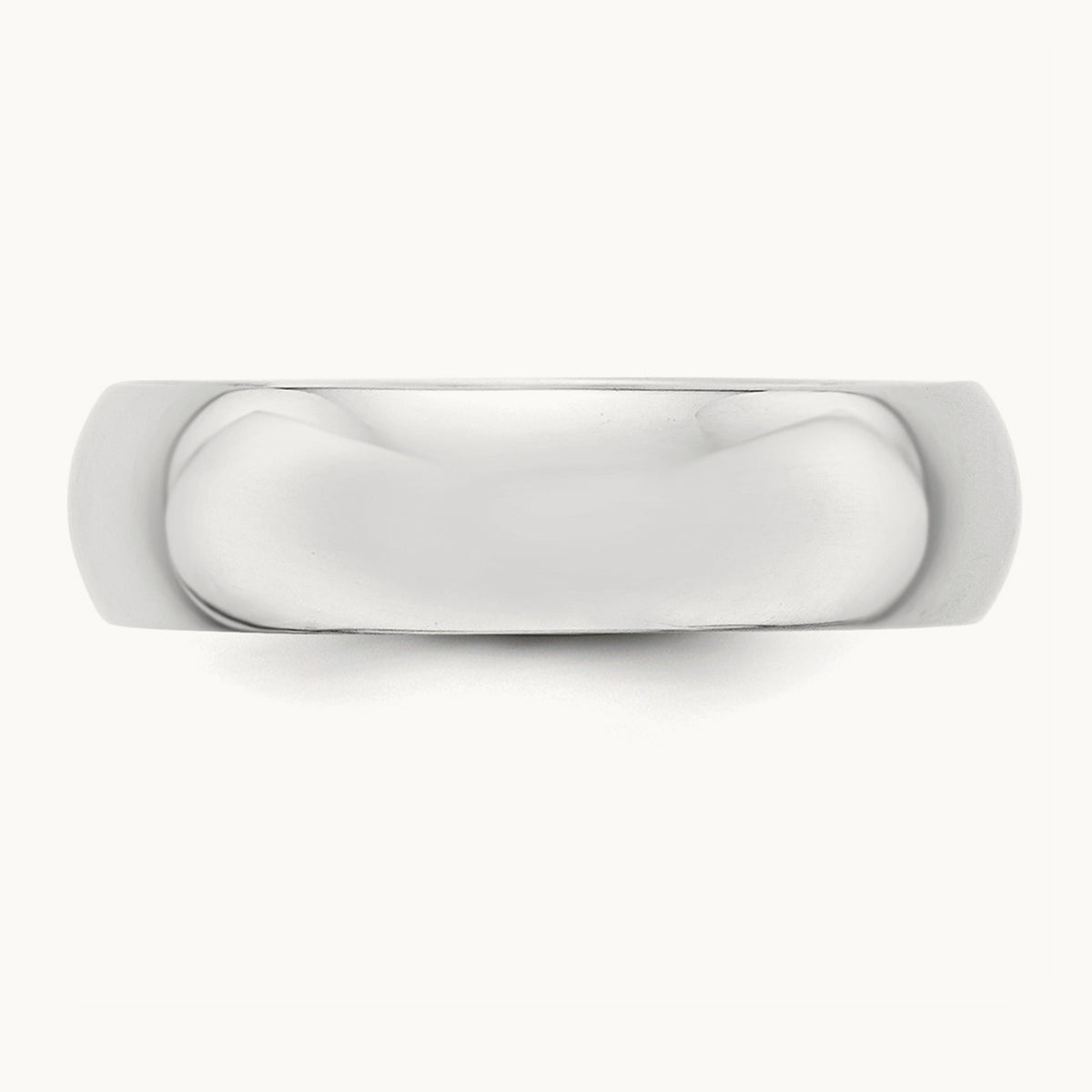 Half-Round Wedding Band — Platinum, 6mm