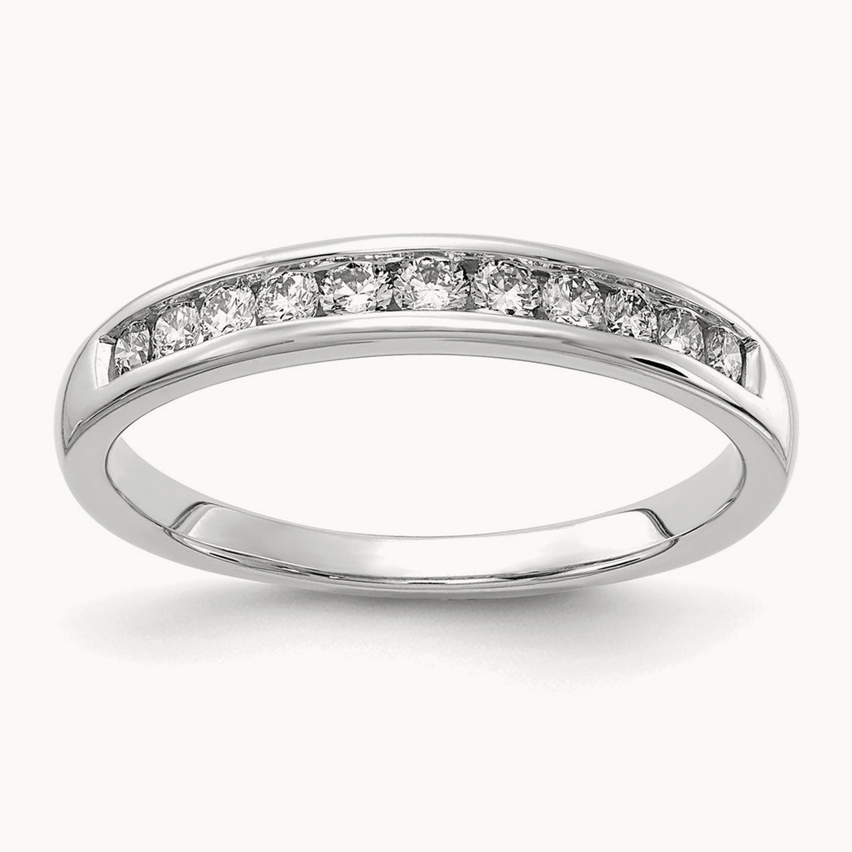 Channel Set Band, 0.10-1.00 ct tw Lab-Grown Diamond — 1/3 ct, 14K White Gold