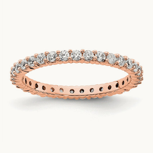 Polished Shared Prong 1/2ct Diamond Eternity Band