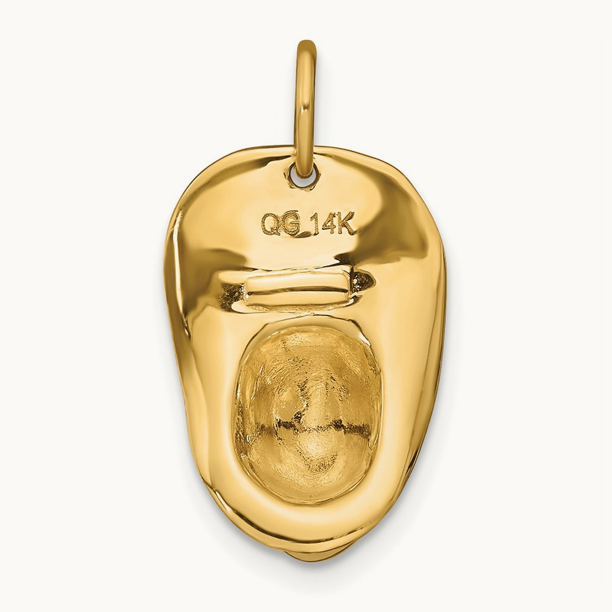 3-D Large Fireman's Hat Charm — 14K Yellow Gold