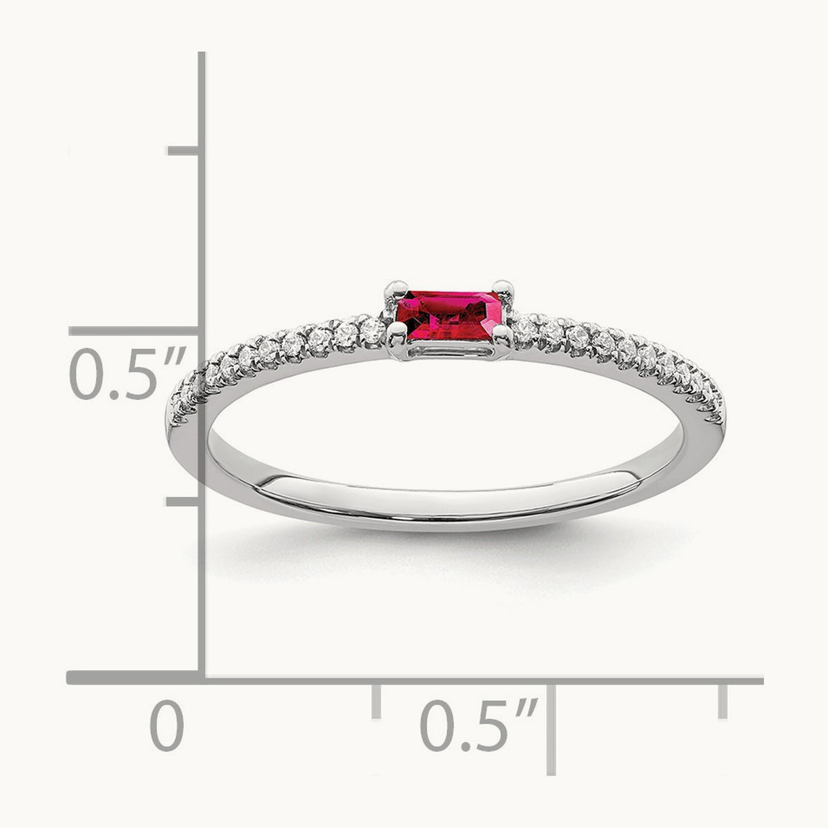 Polished Ruby and Diamond Ring — photo set