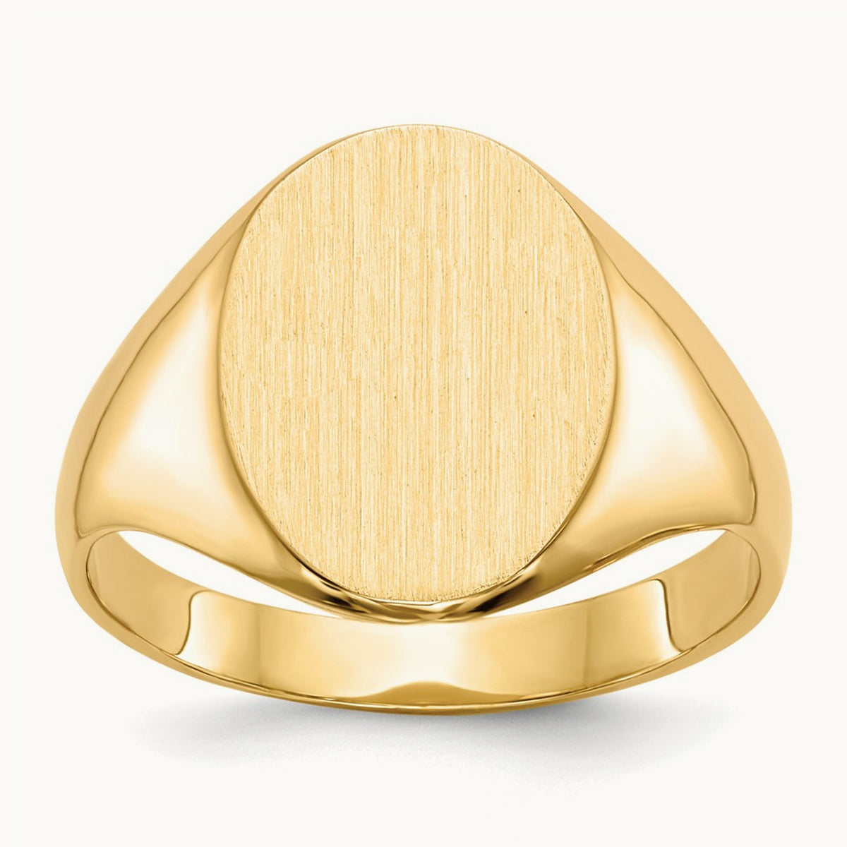 10.0x14. Closed Back Signet Ring, 0mm, 14K