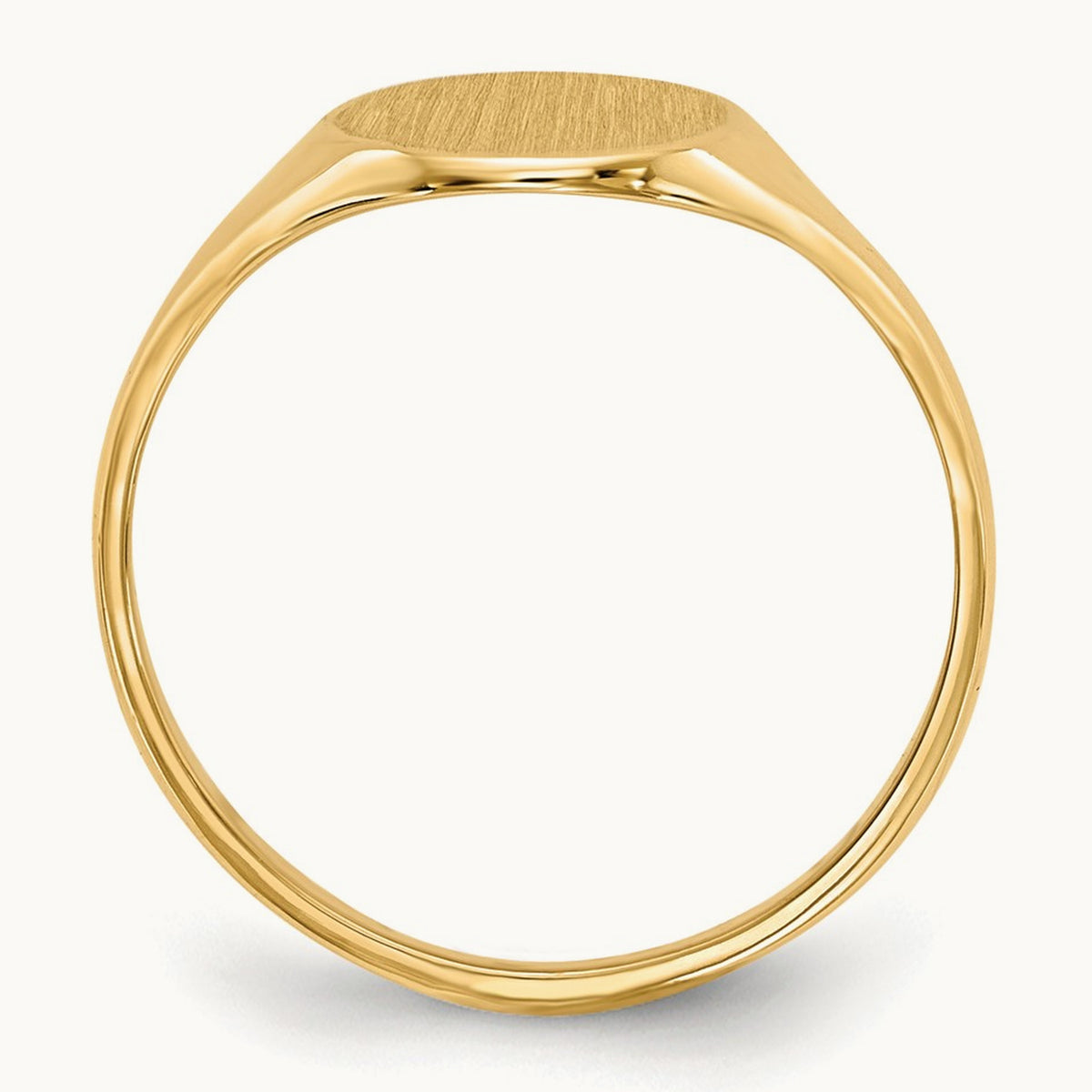 8.5x10. Open Back Signet Ring, 0mm, 14K