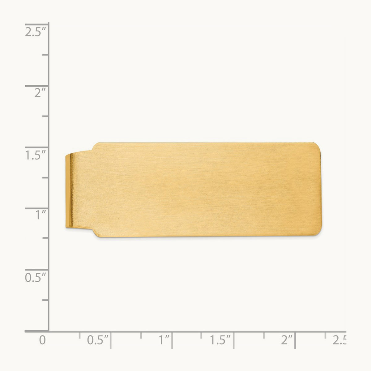 Men's Satin Finish Money Clip, 14K