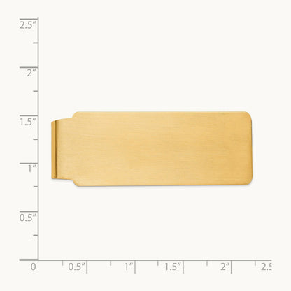 Men's Satin Finish Money Clip, 14K