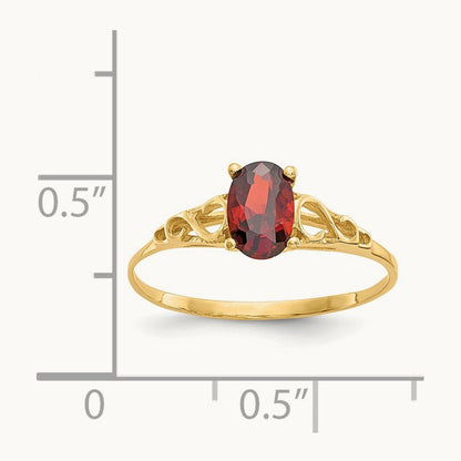 Madi K Synthetic Garnet Ring, 14K