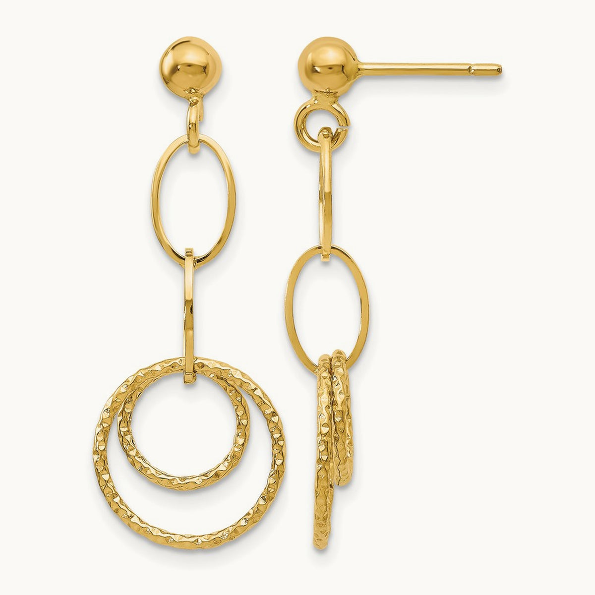 Post Dangle Earrings — Leslie's — 10K Yellow Gold, 32mm