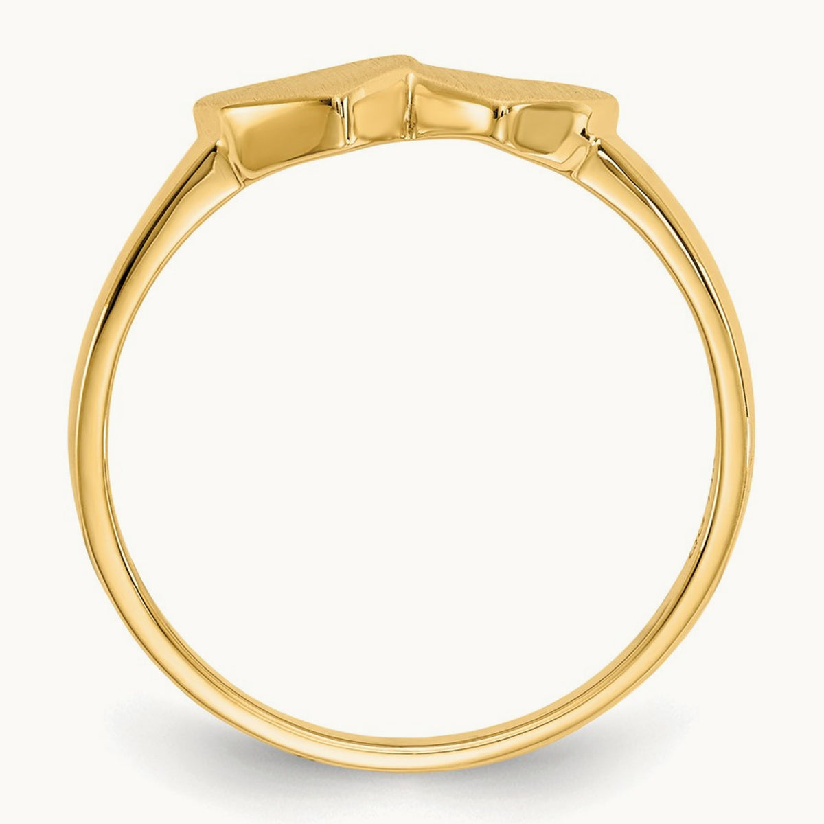 5.5x5. Open Back Signet Ring, 0mm, 14K