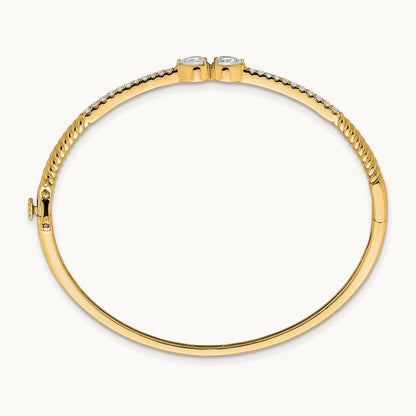 Bangle, 0.75 ct tw Lab-Grown Diamond — 14K Yellow Gold