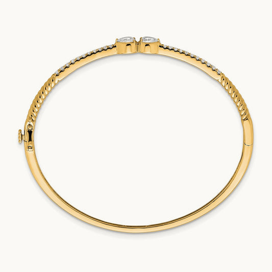 Bangle, 0.75 ct tw Lab-Grown Diamond — 14K Yellow Gold