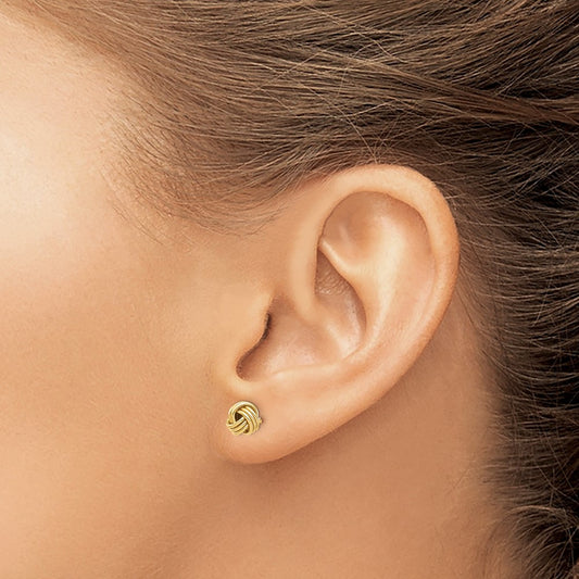 Love Knot Post Earring — 14K Yellow Gold