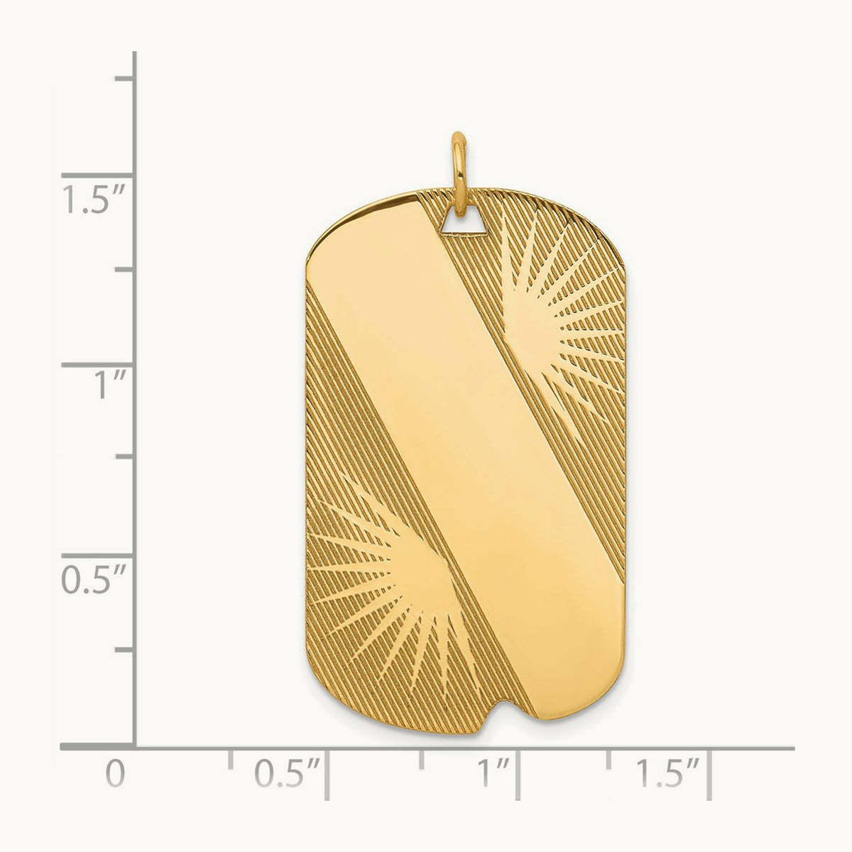 Patterned .018 Gauge Engravable Dog Tag Disc Charm — 39mm