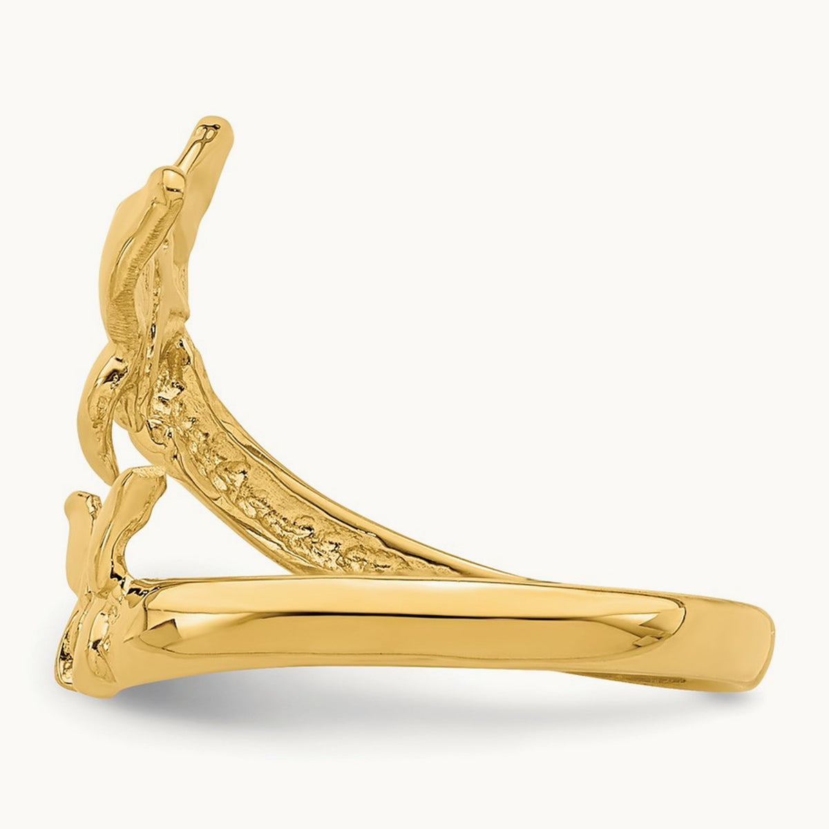 Polished Butterfly Toe Ring, 14K